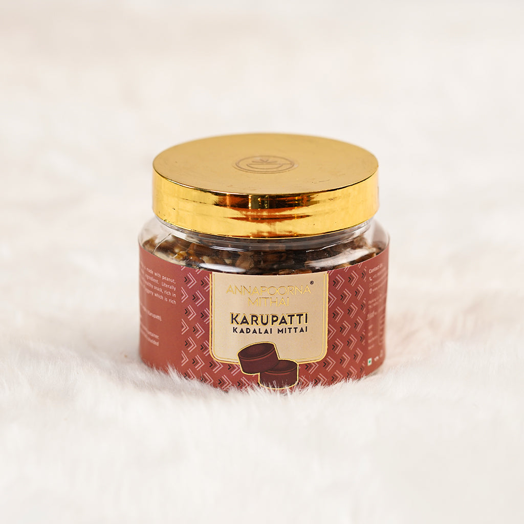 karuppati kadalai mittai | palm sugar chikki - 200g